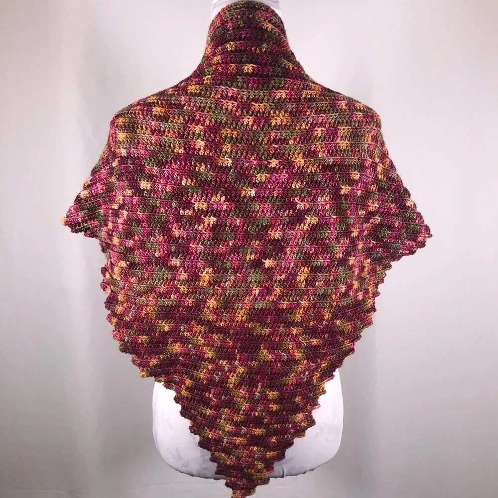 Handmade Shawlette – Manos del Uruguay Merino Silk Blend Yarn